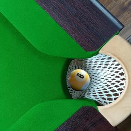 PESSILIN (6 Pcs/Set, Black) Billiards Table Pockets Replactment, Pool Table Kit Accessories Nylon Billiards Net Bag Replacement Balck Suitable for Billiards Pool Snooker Table Nets Accessorie