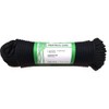 (#8) 1/4" X 100' Black Cotton Solid Braided Theatrical Sash