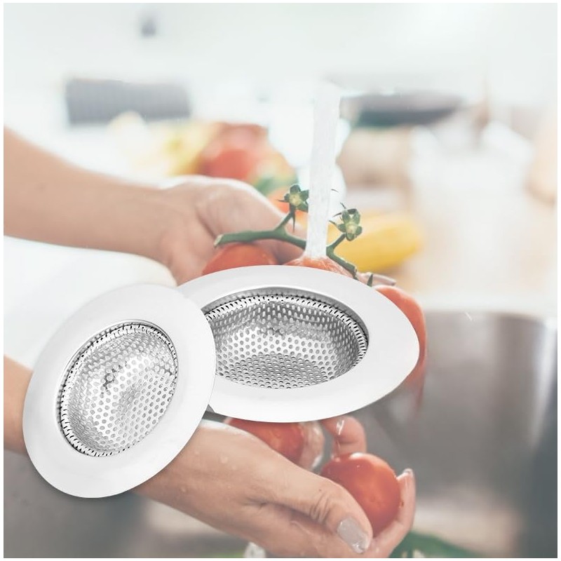 Tongke 2 Pcs Stainless Steel Kitchen Sink Strainer, Anti-Clogging Sink