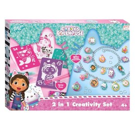 Gabby's Dollhouse Totum Craft Set 2 in 1 Glitter Charm Bracelets Make Bubble Pens ...