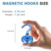 LOVIMAG Magnetic Hooks for Cruise Cabins, 40lbs Blue Magnetic Hooks