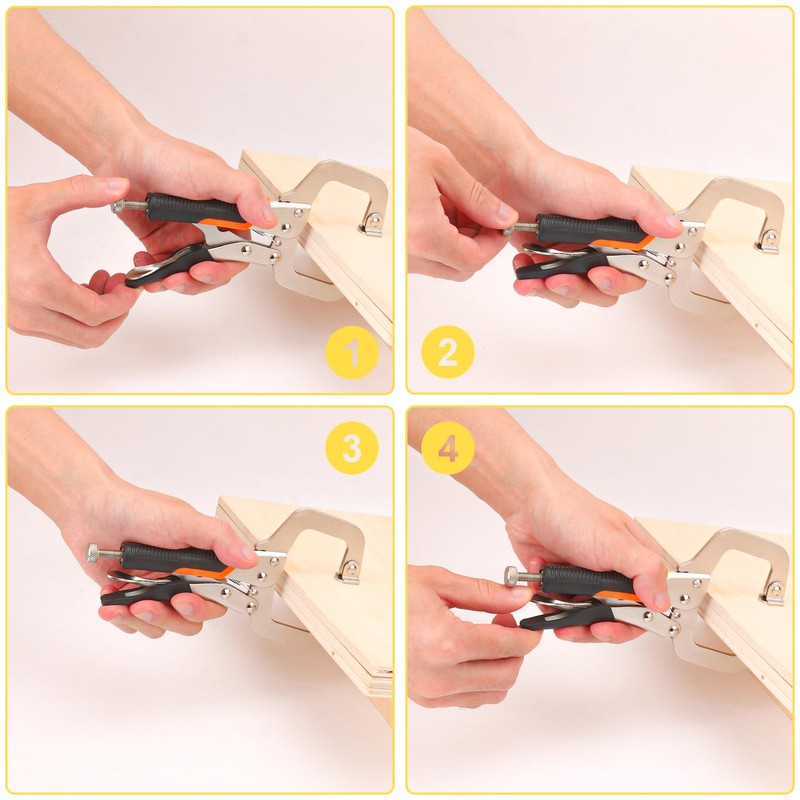 Biugaaufai 6 Pack 6 Inch C-Clamp Locking Pliers with Rubber