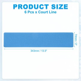 PATIKIL Court Line Marker, 6 Pcs Mini Pickleball Court Markers Portable Marking Kit Temporary Boundary for Basketball Badminton Volleyball Outdoor Sports Training, Blue