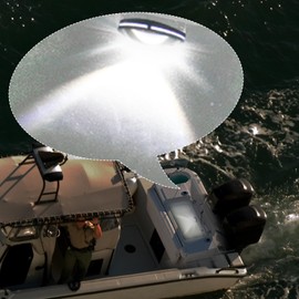 Besramtic Livewell Light for Boats LED Marine Waterproof Stainless Steel Cover Flush Mount 10-30 Volts (White)