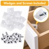 20/40/60/80/100pcs Drawer Wedge Supports with Screws – Plastic Bottom Support