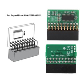 20-Pin TPM 2.0 Module for SuperMicro AOM TPM 9665V TCG 2.0, Vertical Trusted Platform Module