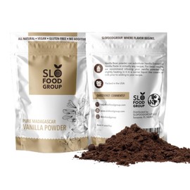 Slofoodgroup - Madagascar Vanilla Bean Powder - [ 1 oz.] - Made from Premium Whole Ground Grade A Vanilla Beans from Madagascar - For Cooking, Baking, and Ice Cream Desserts
