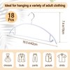 Enjamyo 18 Pack Clothes Hangers, PVC Coating Sweater Hangers, 16.5