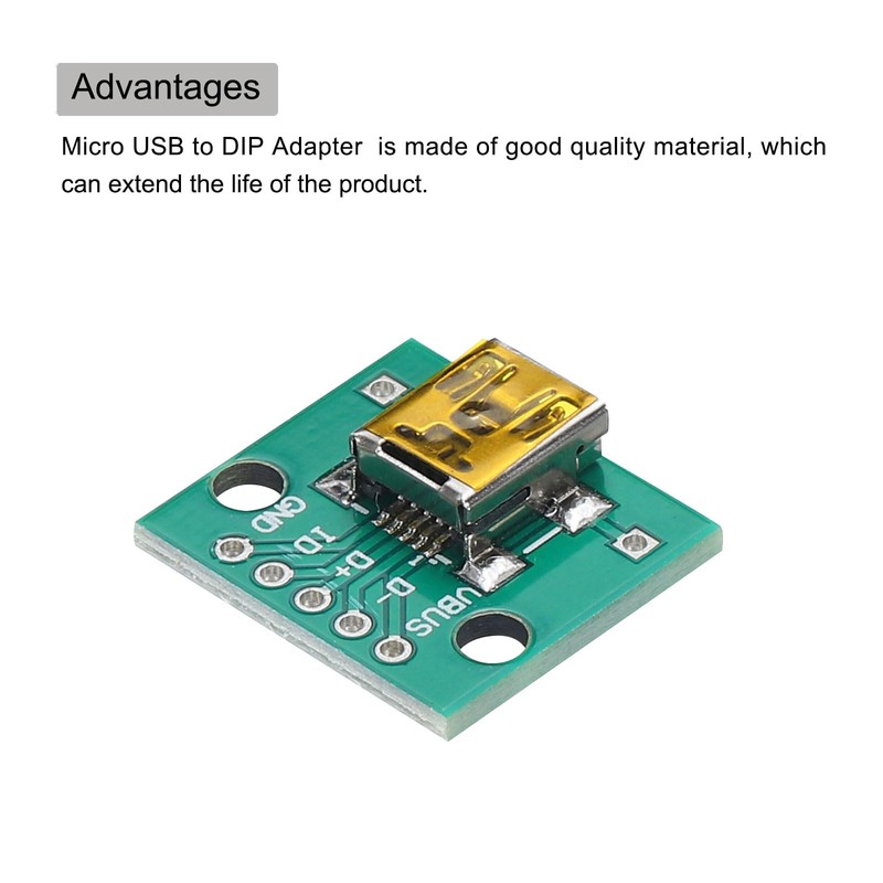 sourcing map 6 Pcs MINI USB to DIP Female 5pin