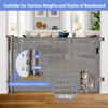 Retractable Dog Gate with Cat Door 55" Wide Retractable Pet