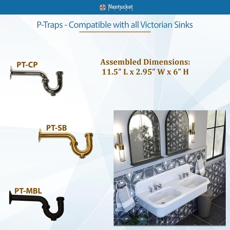 Nantucket Sinks P Trap – 1 1/4 P Trap Bathroom