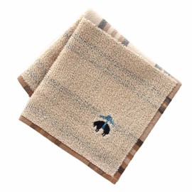 Brooks Brothers 125055-0004-02 Men's Towel Handkerchief 0004 (Beige) Gentleman Hand Towel, Approx. 9.8 inches (25 cm), Brooks Brothers