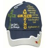 AMAZING GRACE Ephesians 2:8 Christian Blue Hat Baseball Cap Saved