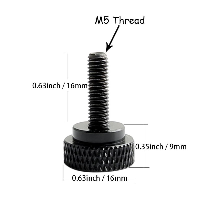M5 x 16mm Hand Screw Tripod Screw Thumb Screws for