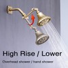 TRUSTMI 4 Inch Brass Shower Arm Adjustable Height Shower Head