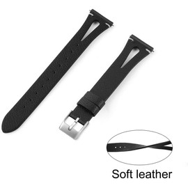 Blueshaweu for T70 Smartwatch 1.91" Band, Slim Vintage Leather Strap Replacement for Women, Man, Wristband Accessories Compatible with Kuizil T70 / WeurGhy/Csasan T70 Smartwatch 1.91 Inches (Black)