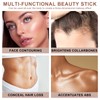 3 Colors Cream Contour Stick, Shades with Highlighter Stick,Blush Stick