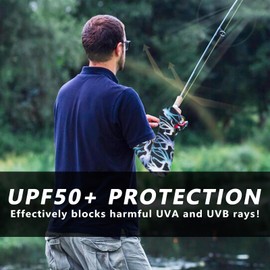 LIN PERFORMANCE UV Sun Protection Cooling Arm Sleeves for Men Women Anti-Slip Forearm Sleeve for Fishing Driving Cycling (Octopus)