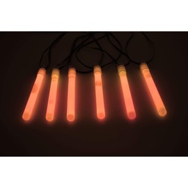 DirectGlow 4 inch Premium Bright Neon Glow Sticks with Lanyards Glow Party Supply Birthday Holiday 10-12 Hour Glow (Orange, 25 Count)