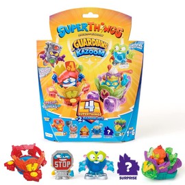 SUPERTHINGS RIVALS OF KABOOM Series 9 - Guardians of Kazoom - Pack of 4 SuperThings (Including 1 Silver Captain) and 2 x Kazoom Jets - 1/6