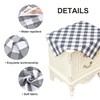 Wolkemer 2 Pack Small Square Tablecloth Farmhouse Checkered Grey and