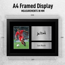 HWC Trading A4 FR Ian Rush Liverpool The Reds Gifts Printed Signed Autograph Picture for Fans and Supporters - A4 Framed