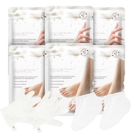 Juego de máscaras hidratantes para manos y pies, para mujeres y hombres, paquete de 3 máscaras de guante para manos secas y paquete de 3 calcetines pa