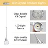 cenzoz Modern Pendant Lights for Kitchen Island LED Dimmable Crystal