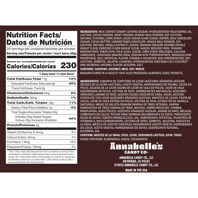 Annabelle's Rocky Road S'mores Candy Bar - Pack of 24