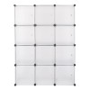 4-Tier Closet Storage Cabinet - 12-Cube, Modular & Matte ​Wardrobe