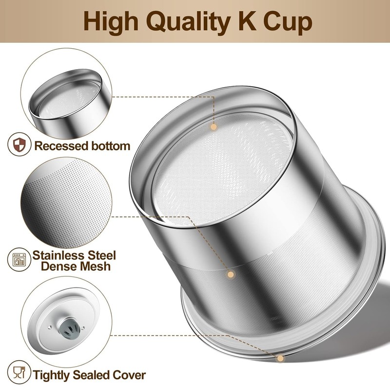 RETHONE Reusable K Cups for Keurig 1.0 & 2.0 -