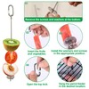 2 Pcs Bird Cage Food Holder Stainless Steel Parrot Fruit