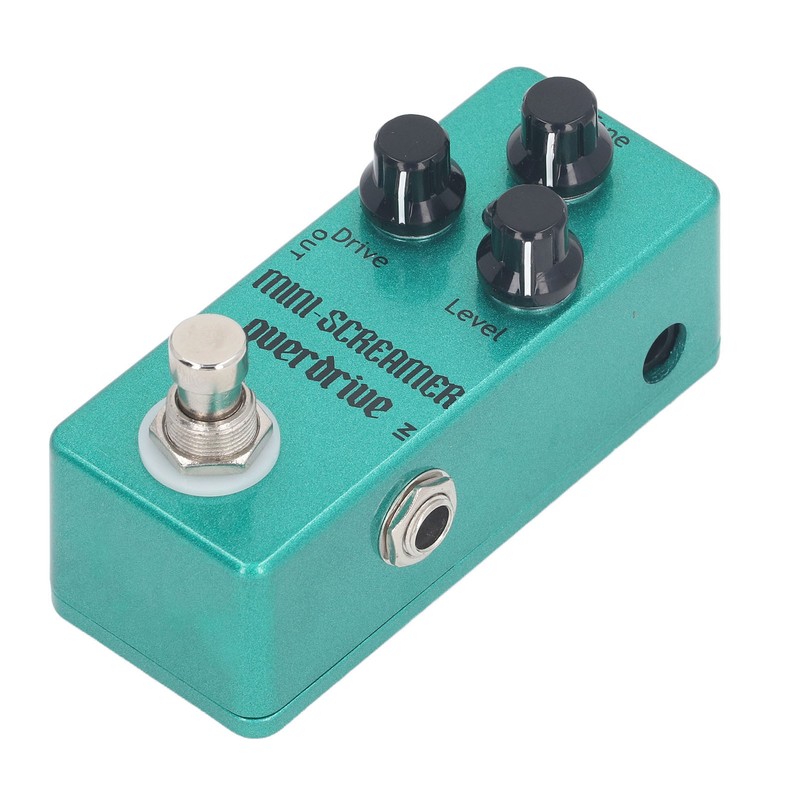 Overdrive Effect Pedal with Drive Level Tone Control Knobs Aluminum