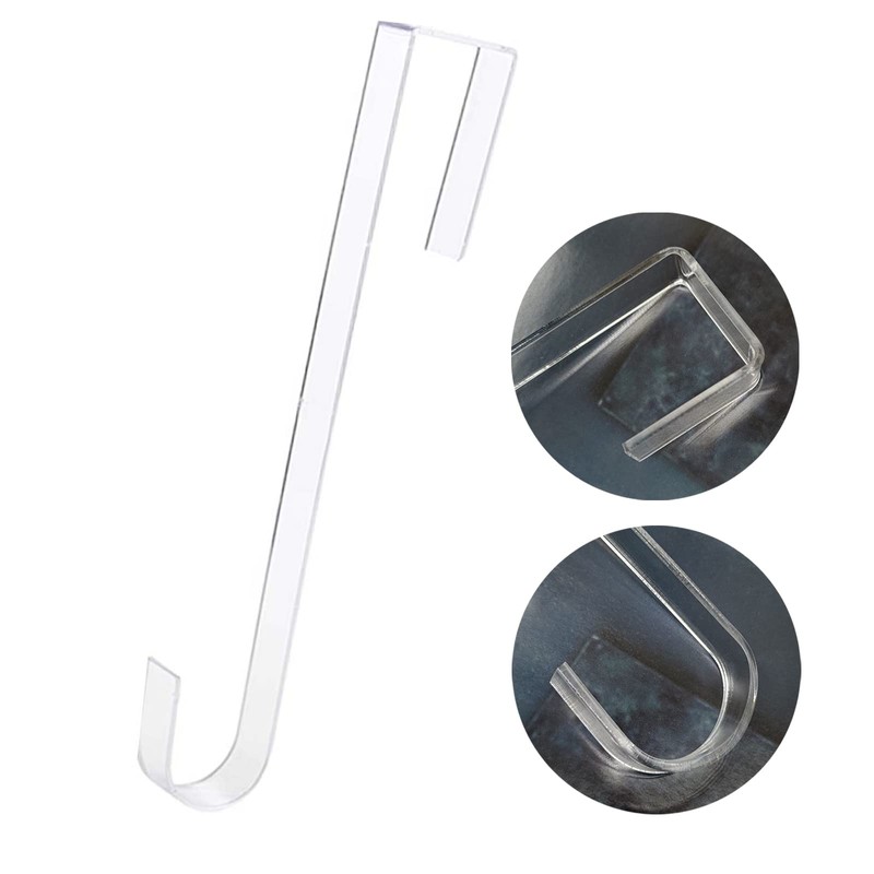 Ainkou 2pcs Clear 12" Wreath Hanger Hook Christmas Wreaths Holders