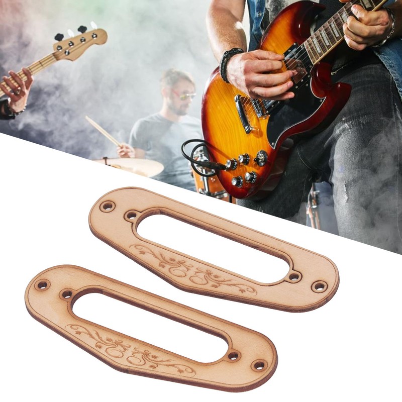 2PCS Pickup Mounting Ring Natural Maple Hard Decorative Single Coil