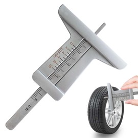 PAVIKE Tire Groove Measuring Gauge, Tire Groove Gauge, Depth Gauge, 0-50 mm, Stainless Steel, For Tire Groove Measurement, Compact, Mini Depth Gauge, Tire Wear Gauge, Groove Gauge, Tire Depth Gauge,
