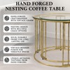 Nesting Coffee Table Set of 2, 23.6" Round Coffee Table,