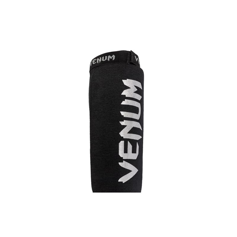 Venum Kontact Shin Guards - Black/Silver - Small
