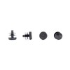 12mm Plastic End Caps, Black Round Tube Inserts, Pack of