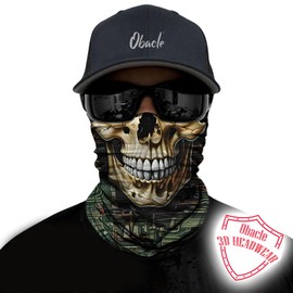 Obacle Skull Face Mask for Men Women Dust Wind Sun Protection Rave Festival Riding