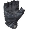Yellow Corn YG-247S Leather Half Finger Gloves, Black, Medium