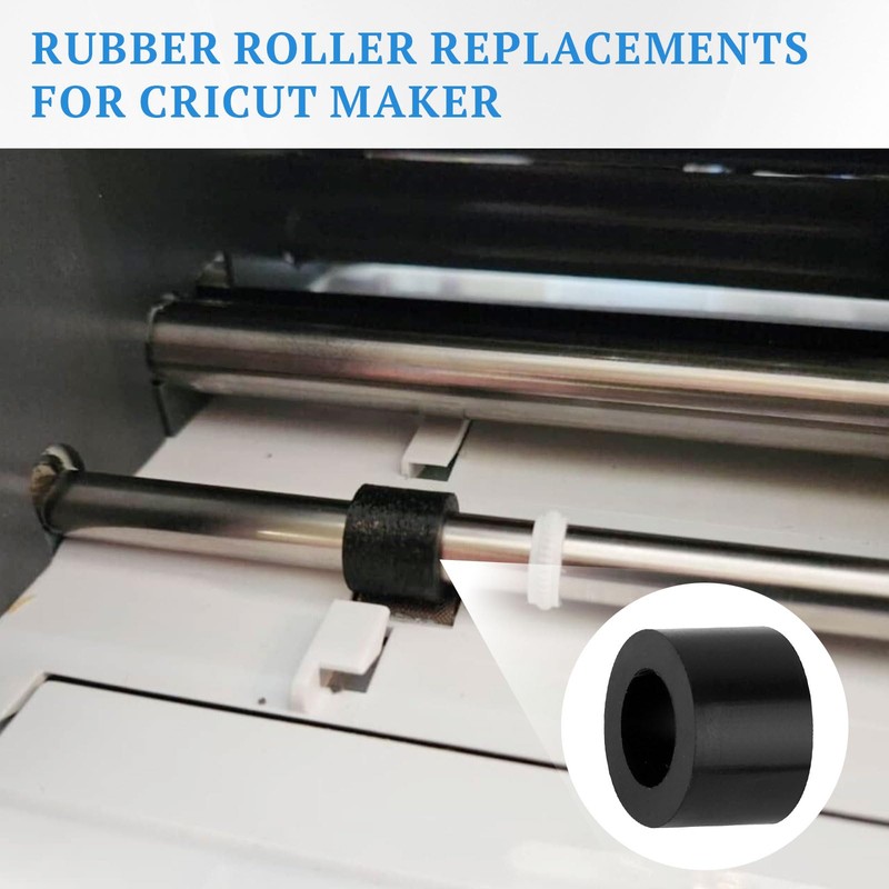 Rubber Roller Replacement for Cricut Maker, 8 Pcs Rollers and