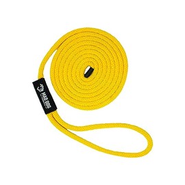 Solid Braid Nylon Dock Line - Yellow, 1/2" x 20'