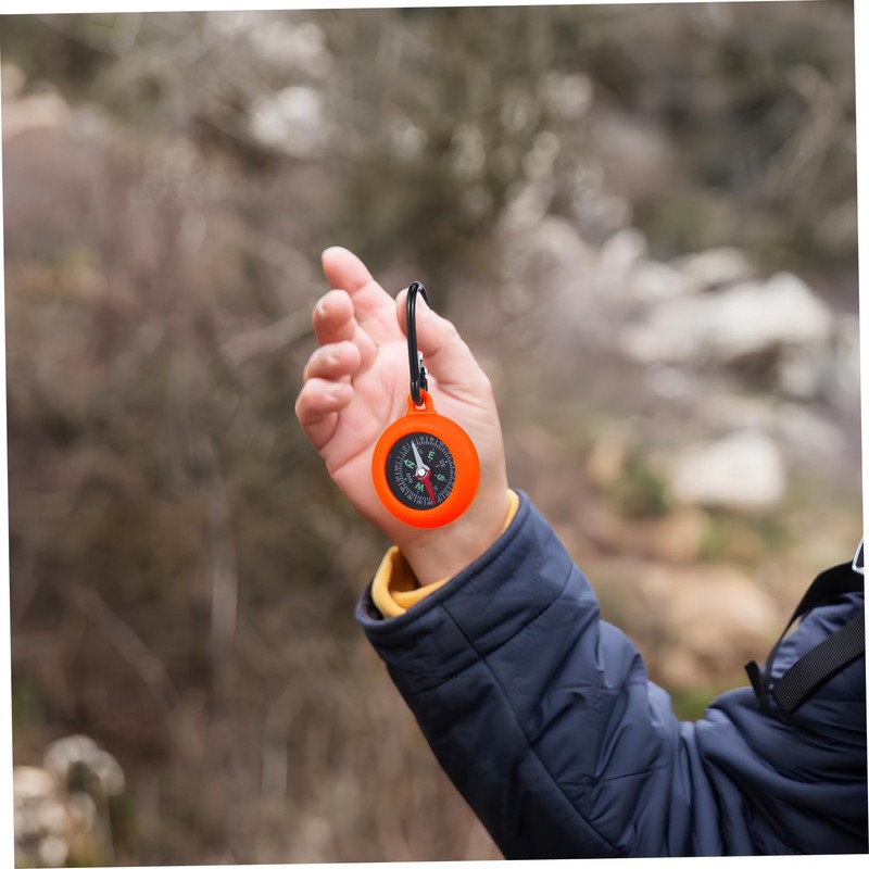 Abaodam 9pcs Carabiner Compass: Pocket Compass for Hiking and Backpacking