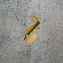 Transparent Decal Stickers of Goat (Metallic Gold) Premium Waterproof Vinyl Decal Stickers for Laptop Phone Accessory Helmet Car Window Mug Tuber Cup Door Wall Decoration ANDSKUS509790GO080322