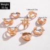 LKingel 8PCS Gold Chunky Rings For Women 14K Gold Plated