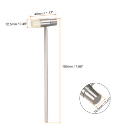 sourcing map 4pcs Double Face Small Plastic Metal Hammer 7" Round Dual Head Multifunctional Mallet with Soft/Hard Tips for Jewelry Watch Handcraft, White