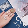 CHGCRAFT 30Pcs 3 Size Lunar Charms Connectors Links 201 Stainless