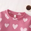 Ritatte Toddler Baby Girl Valentines Outfit Love Heart Lollipop Crewneck