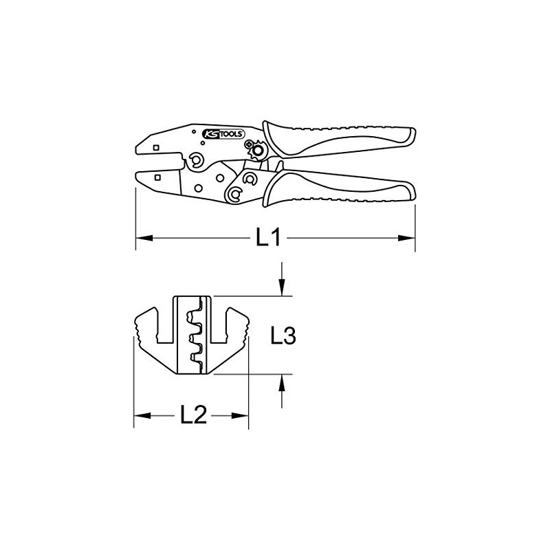 KS Tools 115.1522 Crimping Tool for Solar Coupling Connector MC